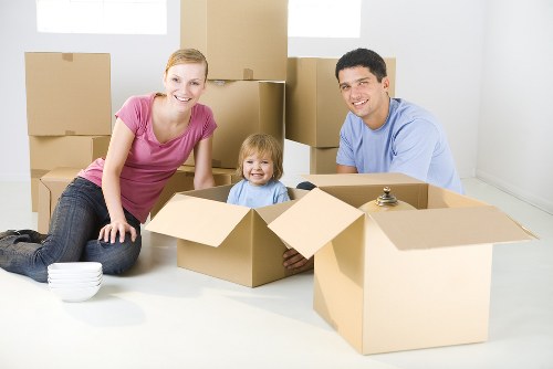 Packing boxes and wrapping materials prepared for a home move in Haringey
