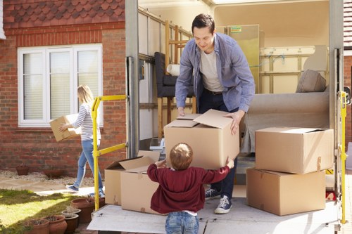 House removal team helping a local move in Haringey