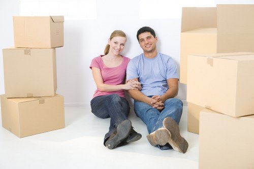 Delivery van and removal equipment prepared for transport