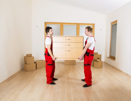 Packed boxes and furniture prepared for a student relocation in Haringey